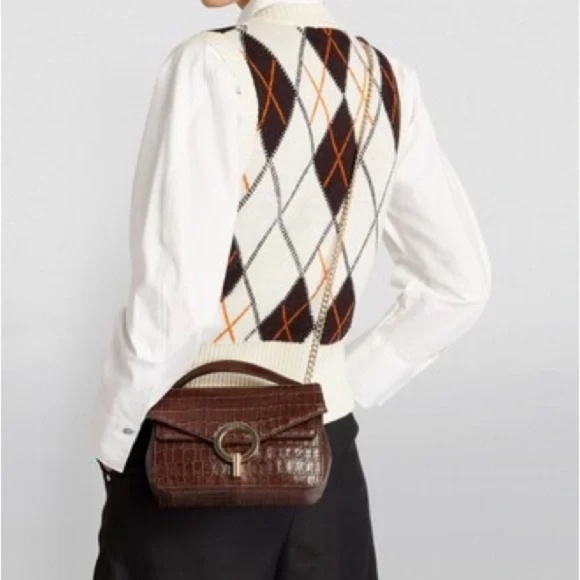 Yza Crocodile Embossed Leather Bag - Picture 8 of 8